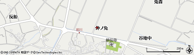 秋田県にかほ市前川（沖ノ免）周辺の地図