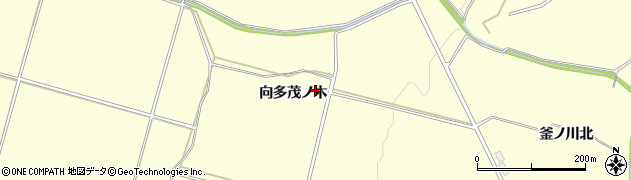 秋田県横手市平鹿町醍醐向多茂ノ木周辺の地図