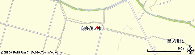 秋田県横手市平鹿町醍醐（向多茂ノ木）周辺の地図