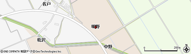 秋田県横手市十文字町鼎（明野）周辺の地図