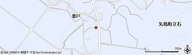 秋田県由利本荘市矢島町立石上野1周辺の地図