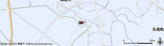 秋田県由利本荘市矢島町立石（悪戸）周辺の地図
