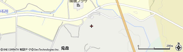 秋田県にかほ市前川（兎森）周辺の地図