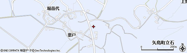 秋田県由利本荘市矢島町立石上野166周辺の地図
