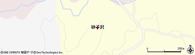 岩手県奥州市江刺米里（砂子沢）周辺の地図