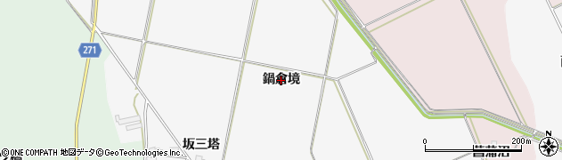秋田県横手市十文字町越前（鍋倉境）周辺の地図