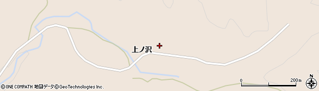 秋田県羽後町（雄勝郡）上到米（田ノ沢）周辺の地図