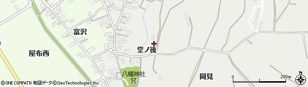 秋田県横手市十文字町十五野新田堂ノ後周辺の地図