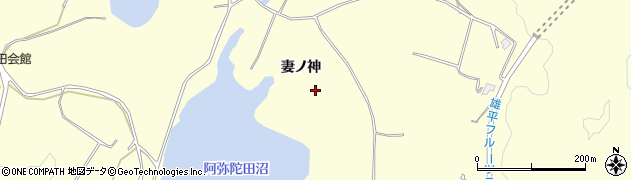 秋田県横手市平鹿町醍醐（妻ノ神）周辺の地図
