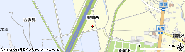 秋田県横手市平鹿町醍醐（醍醐西）周辺の地図