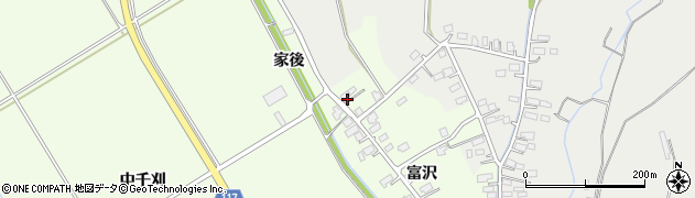 秋田県横手市十文字町上鍋倉家後周辺の地図