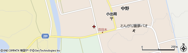 秋田県にかほ市中三地中ノ庭周辺の地図
