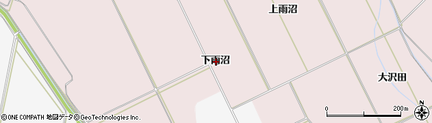 秋田県横手市平鹿町下鍋倉下雨沼周辺の地図