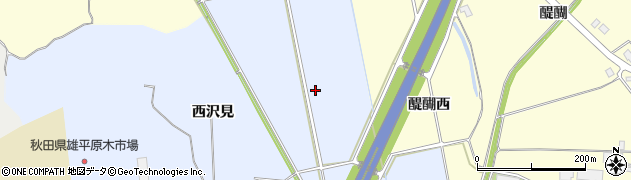 秋田県横手市十文字町梨木（御休尻）周辺の地図