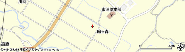 秋田県にかほ市金浦（館ヶ森）周辺の地図