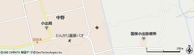 秋田県にかほ市中三地中野194周辺の地図
