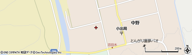 秋田県にかほ市中三地（中村）周辺の地図