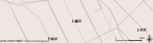 秋田県横手市平鹿町下鍋倉上雨沼周辺の地図