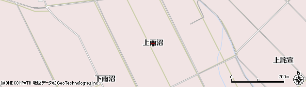 秋田県横手市平鹿町下鍋倉（上雨沼）周辺の地図