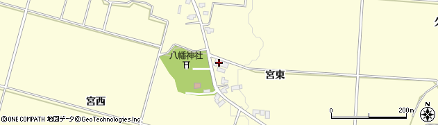 秋田県横手市平鹿町醍醐（宮東）周辺の地図