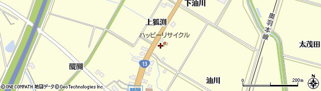 秋田県横手市平鹿町醍醐上油川周辺の地図