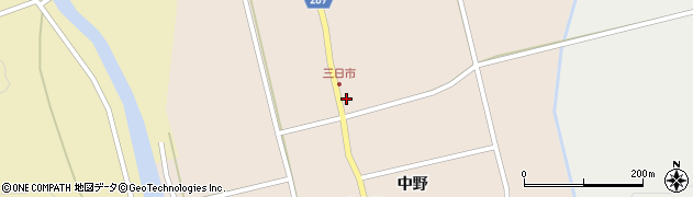 秋田県にかほ市中三地中ノ堀3周辺の地図