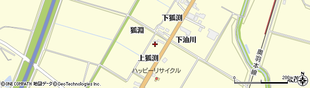 秋田県横手市平鹿町醍醐（上狐渕）周辺の地図