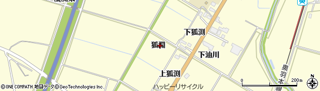 秋田県横手市平鹿町醍醐狐淵周辺の地図