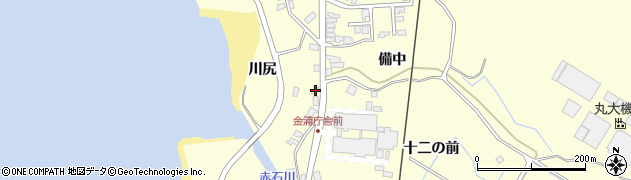 秋田県にかほ市金浦川尻45周辺の地図