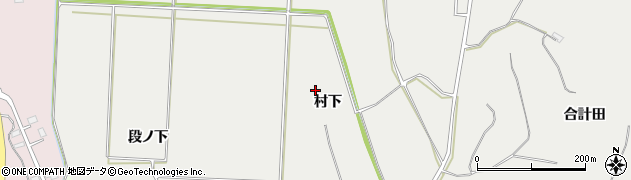 秋田県横手市十文字町十五野新田村下周辺の地図