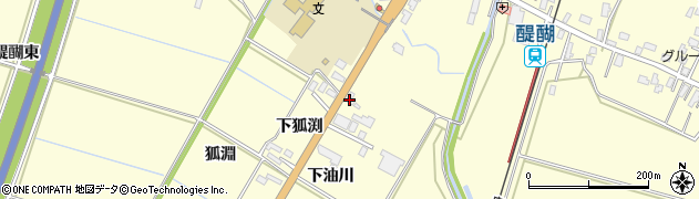 秋田県横手市平鹿町醍醐下油川周辺の地図