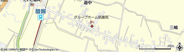 秋田県横手市平鹿町醍醐道中周辺の地図