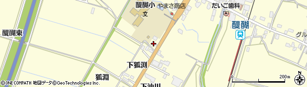 秋田県横手市平鹿町醍醐大橋2周辺の地図