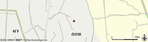 秋田県横手市十文字町十五野新田合計田周辺の地図