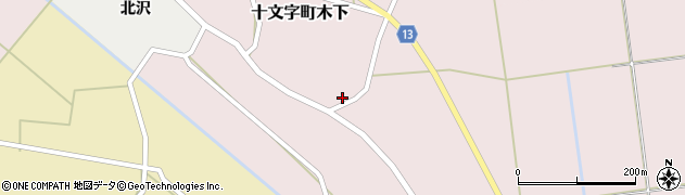 秋田県横手市十文字町木下108周辺の地図