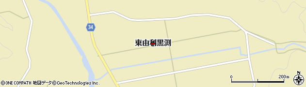 秋田県由利本荘市東由利黒渕周辺の地図