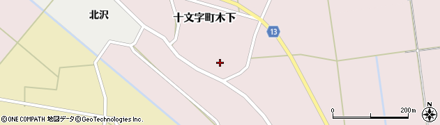秋田県横手市十文字町木下110周辺の地図