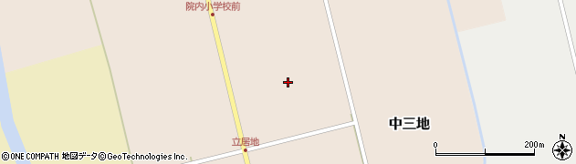 秋田県にかほ市中三地堰ノ上周辺の地図