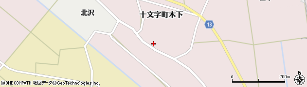 秋田県横手市十文字町木下102周辺の地図