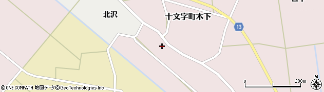 秋田県横手市十文字町木下122周辺の地図