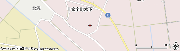 秋田県横手市十文字町木下84周辺の地図