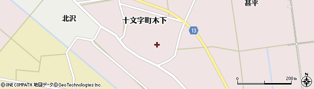 秋田県横手市十文字町木下105周辺の地図