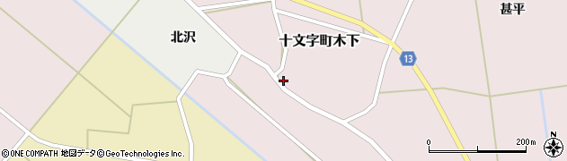 秋田県横手市十文字町木下99周辺の地図
