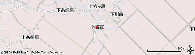 秋田県横手市平鹿町下鍋倉（下詫宣）周辺の地図