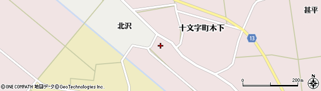 秋田県横手市十文字町木下125周辺の地図