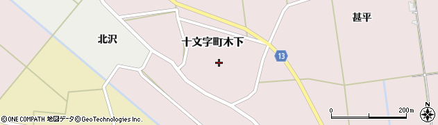 秋田県横手市十文字町木下93周辺の地図