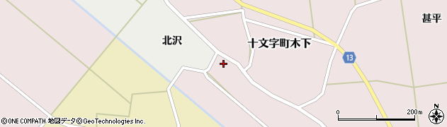 秋田県横手市十文字町木下123周辺の地図