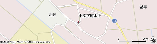 秋田県横手市十文字町木下12周辺の地図