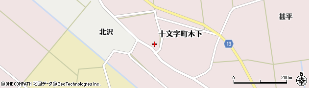 秋田県横手市十文字町木下11周辺の地図