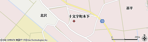 秋田県横手市十文字町木下97周辺の地図